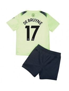 Manchester City Kevin De Bruyne #17 Ausweichtrikot für Kinder 2022-23 Kurzarm (+ Kurze Hosen)